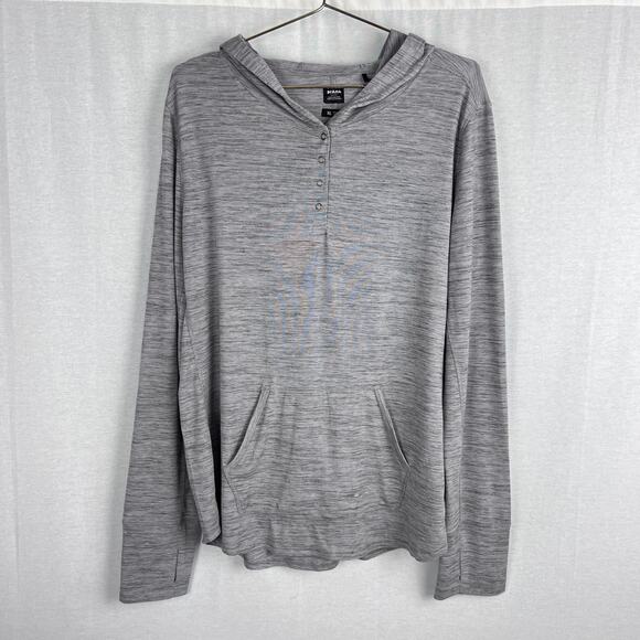 Prana Top Sol Protect Hoodie Gray Lightweight Outdoor Travel Hiking Adventure - Picture 1 of 9